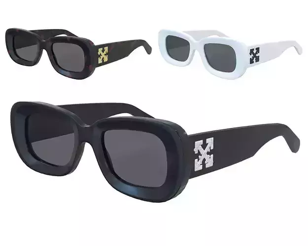 Off-White Carrara Sunglasses Low-poly 3D model