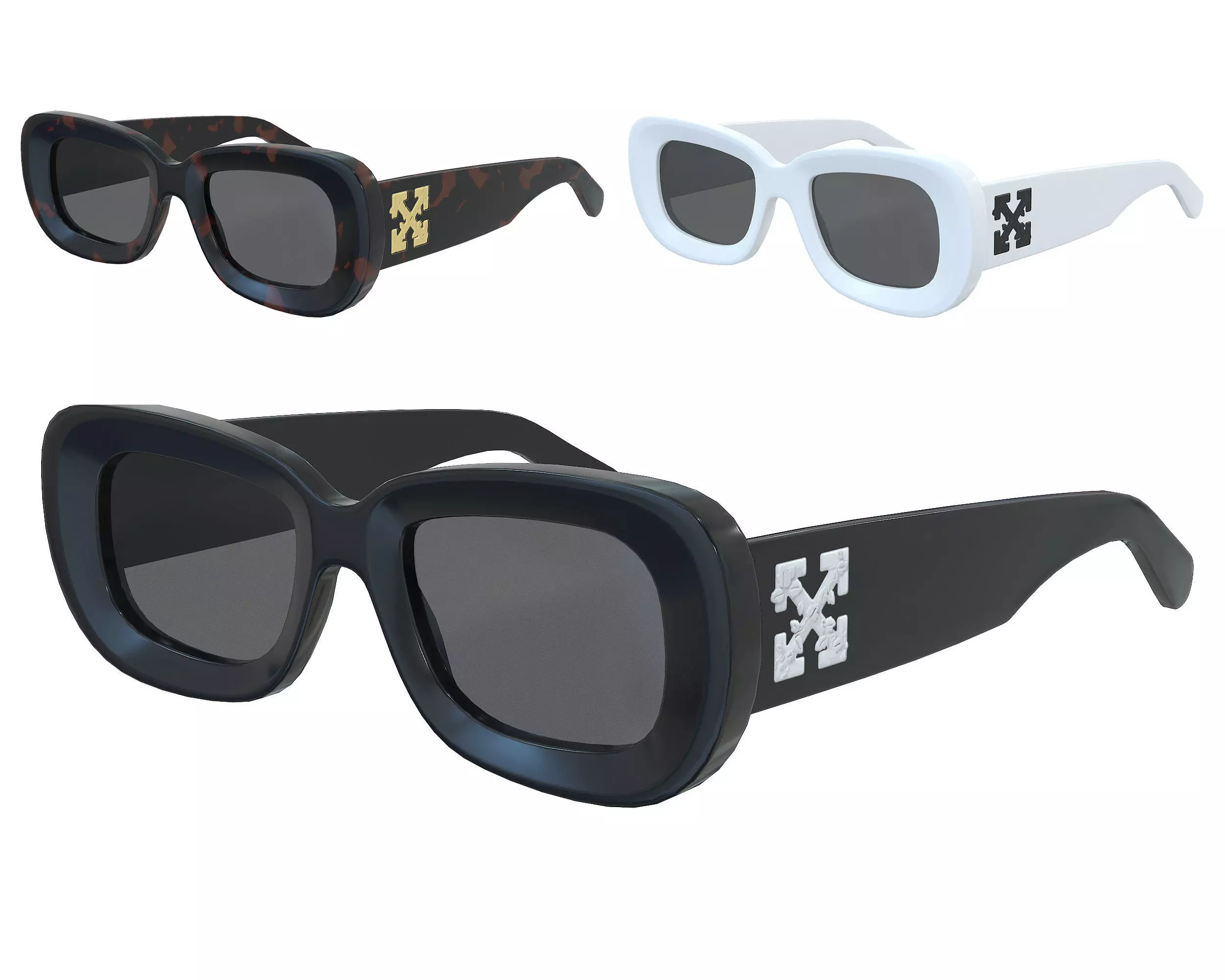 Off-White Carrara Sunglasses Low-poly 3D model