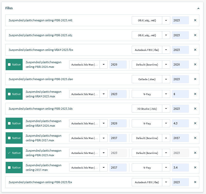 Suspended plastic hexagon ceiling 3D model_15
