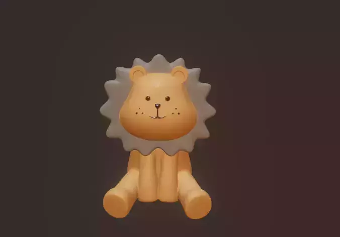 Cute Lion for desk - STL for 3D printing 3D print model