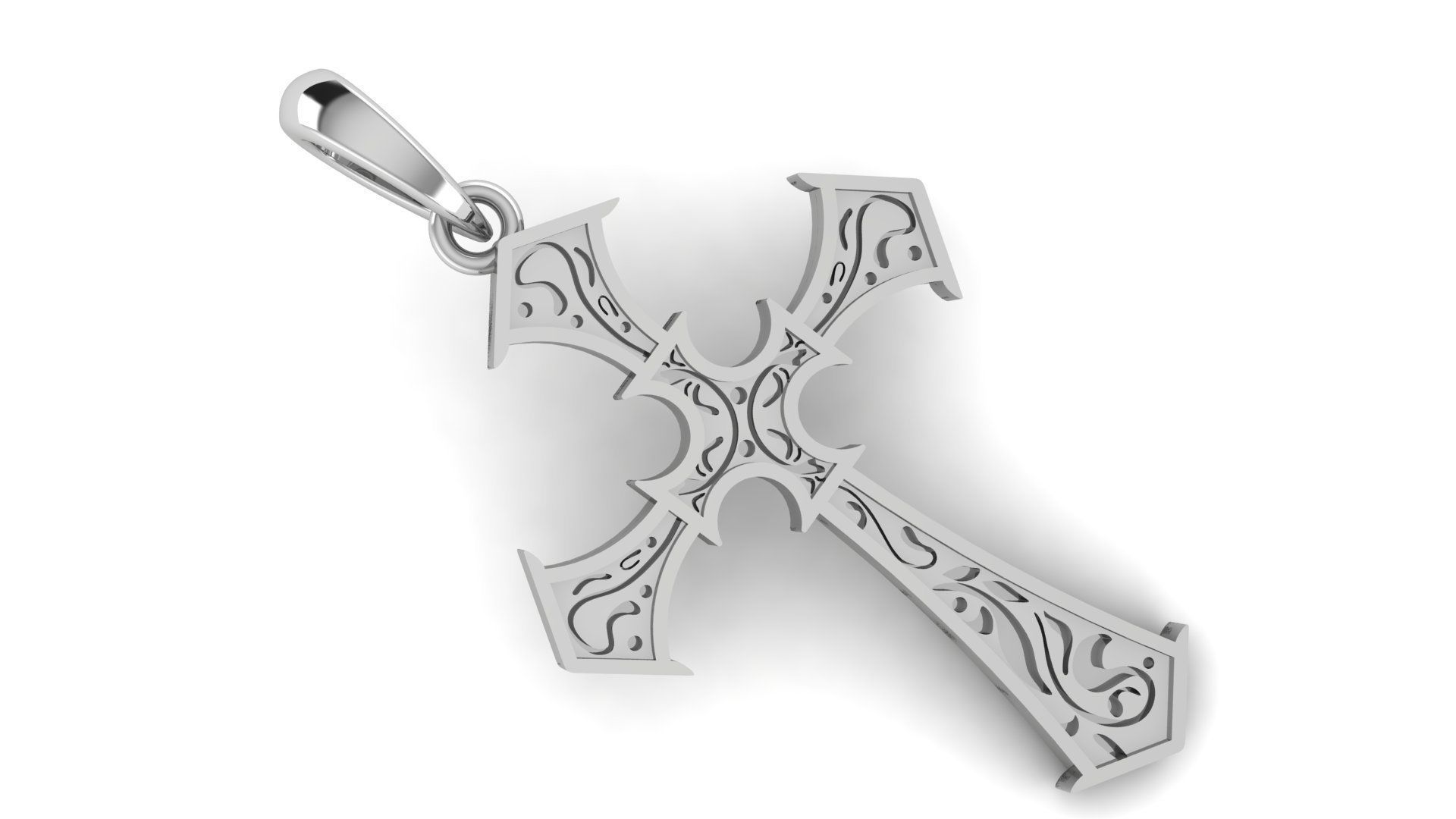 CROSS PENDANT CR137 3D print model_1