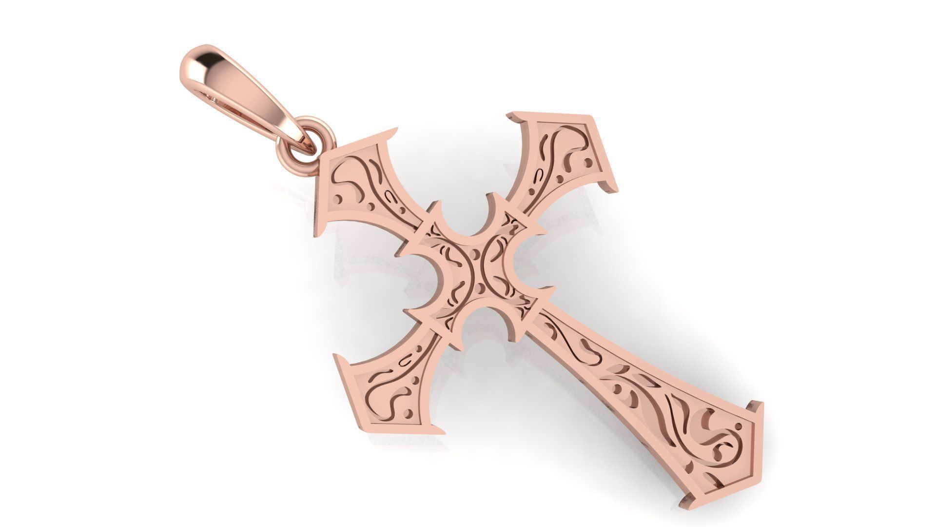 CROSS PENDANT CR137 3D print model_2