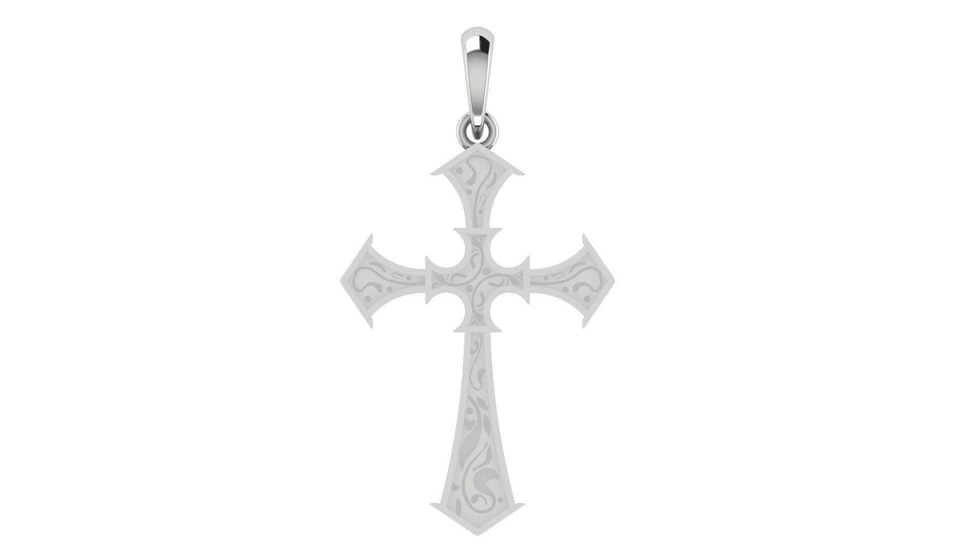 CROSS PENDANT CR137 3D print model_4