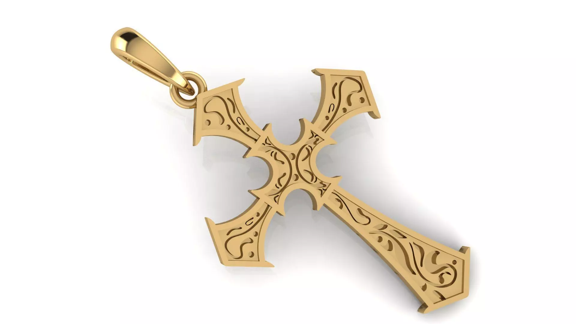 CROSS PENDANT CR137 3D print model_0