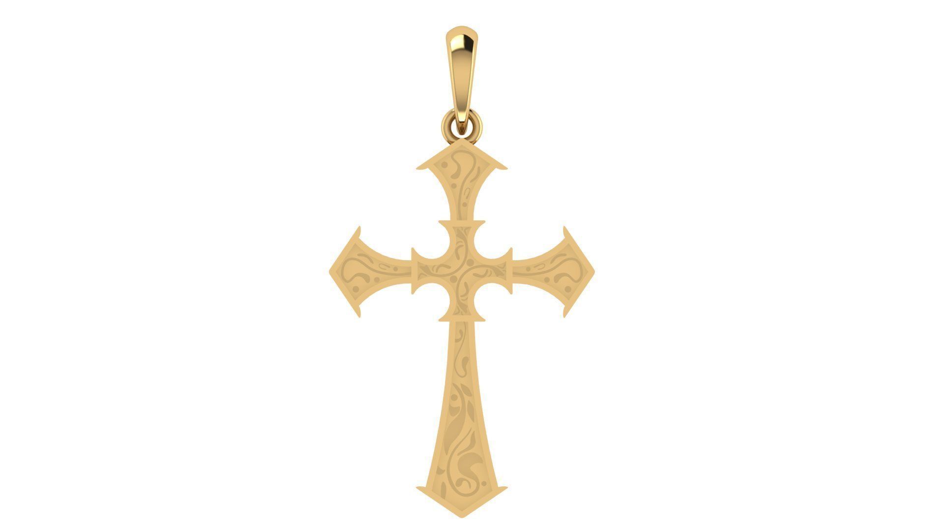 CROSS PENDANT CR137 3D print model_5