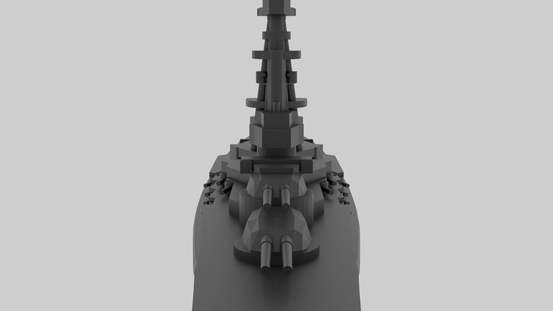 IJN Mutsu- Model for small scale printing Free 3D print model_6