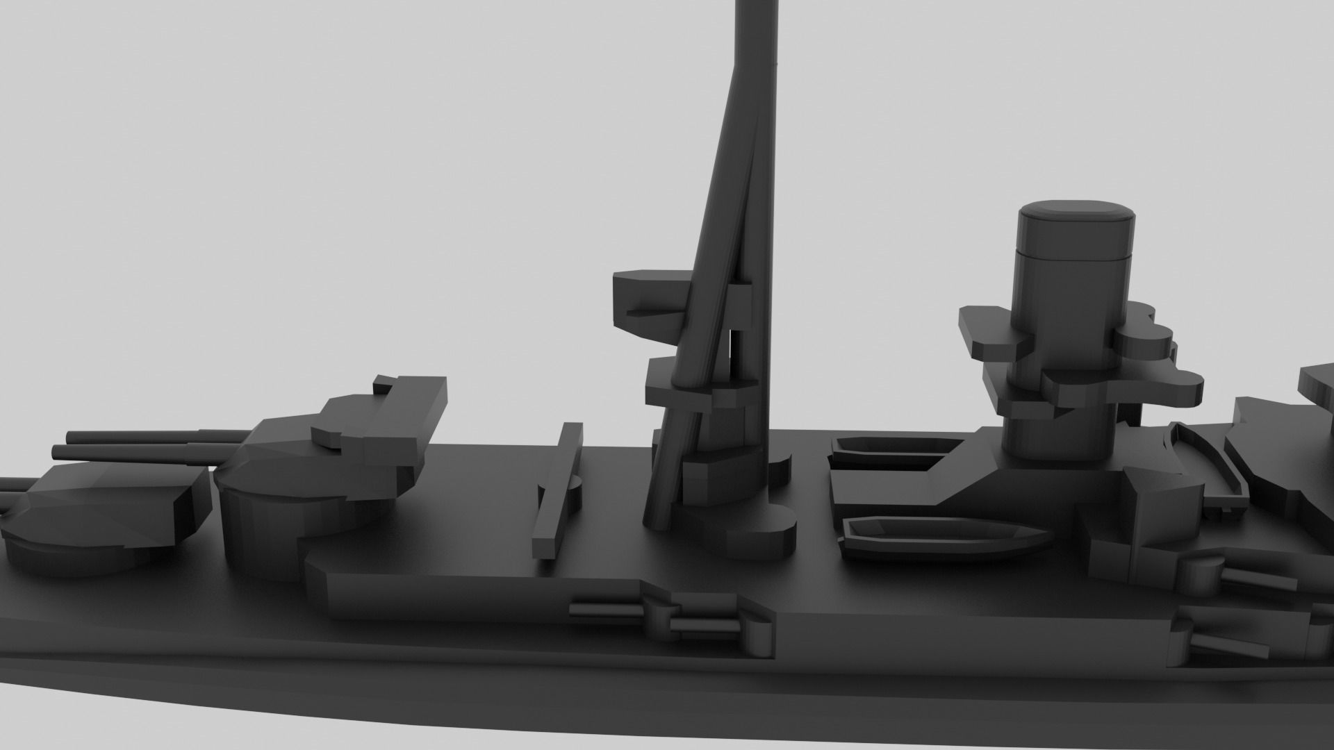 IJN Mutsu- Model for small scale printing Free 3D print model_3