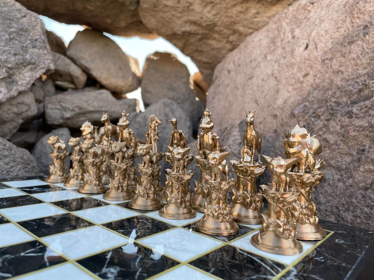 Pokemon Fire Edition Chess Set With Chess Bust 3D print model_17