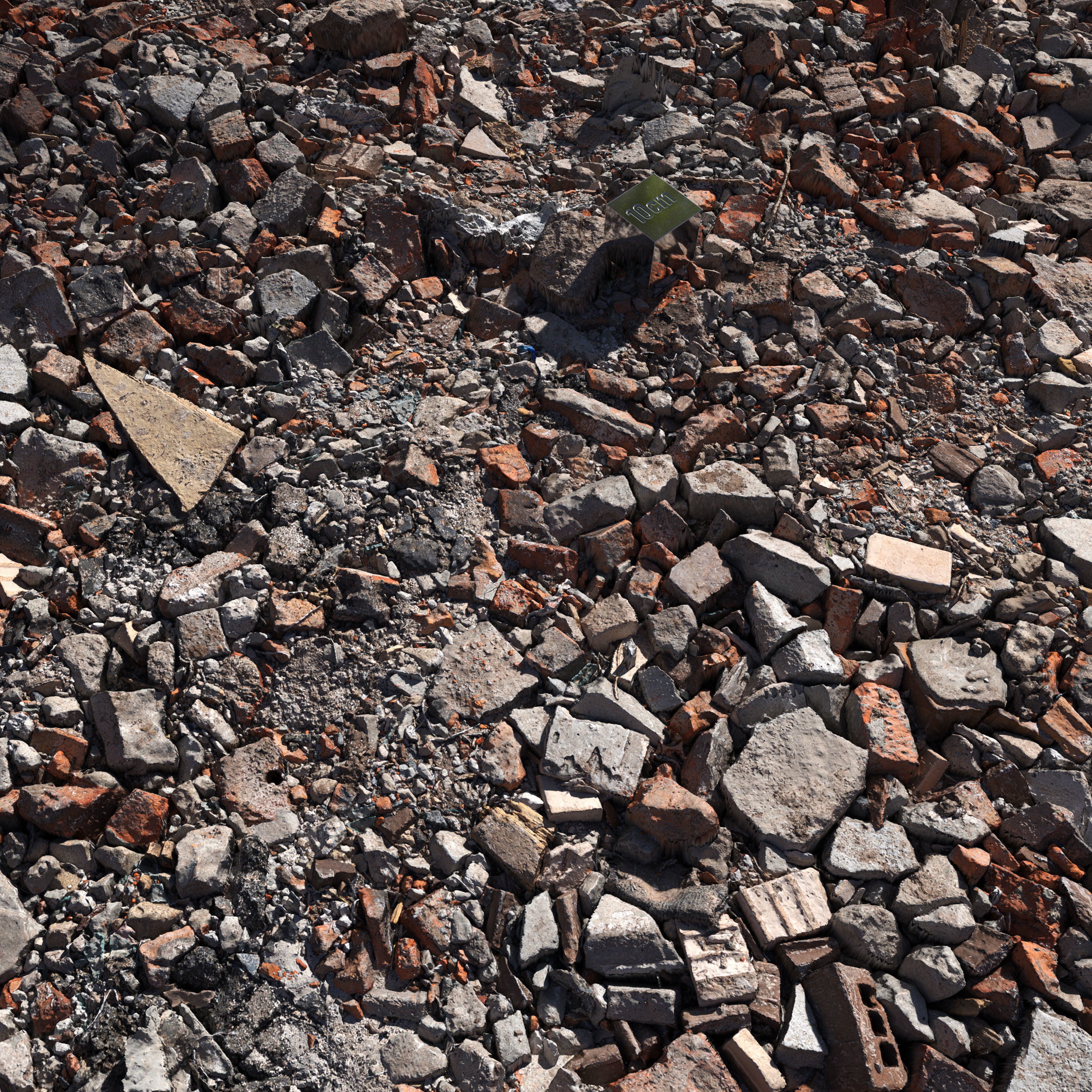Surface made of construction debris 3D model_3