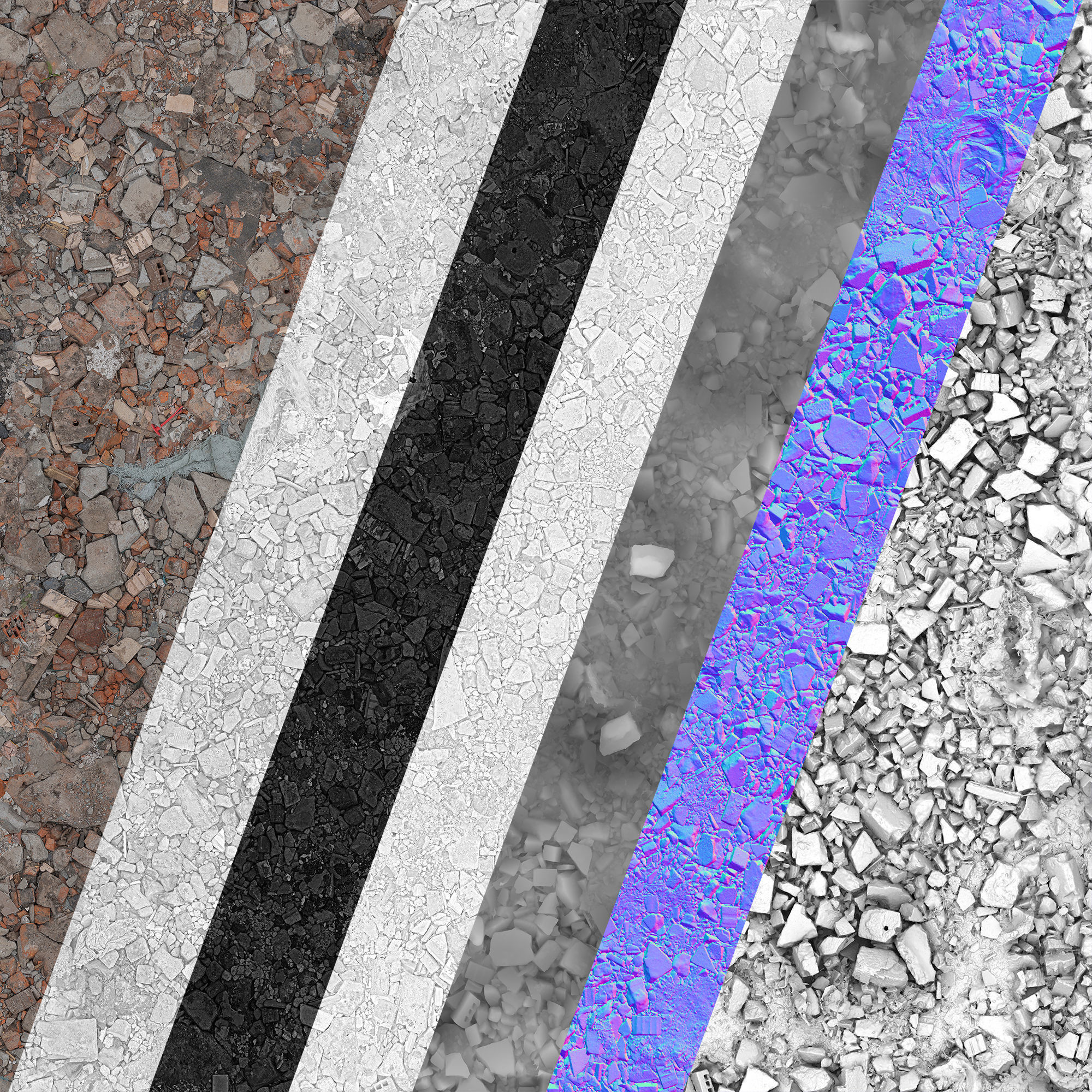 Surface made of construction debris 3D model_11