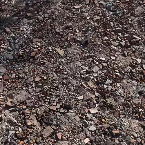 Surface made of construction debris 3D model