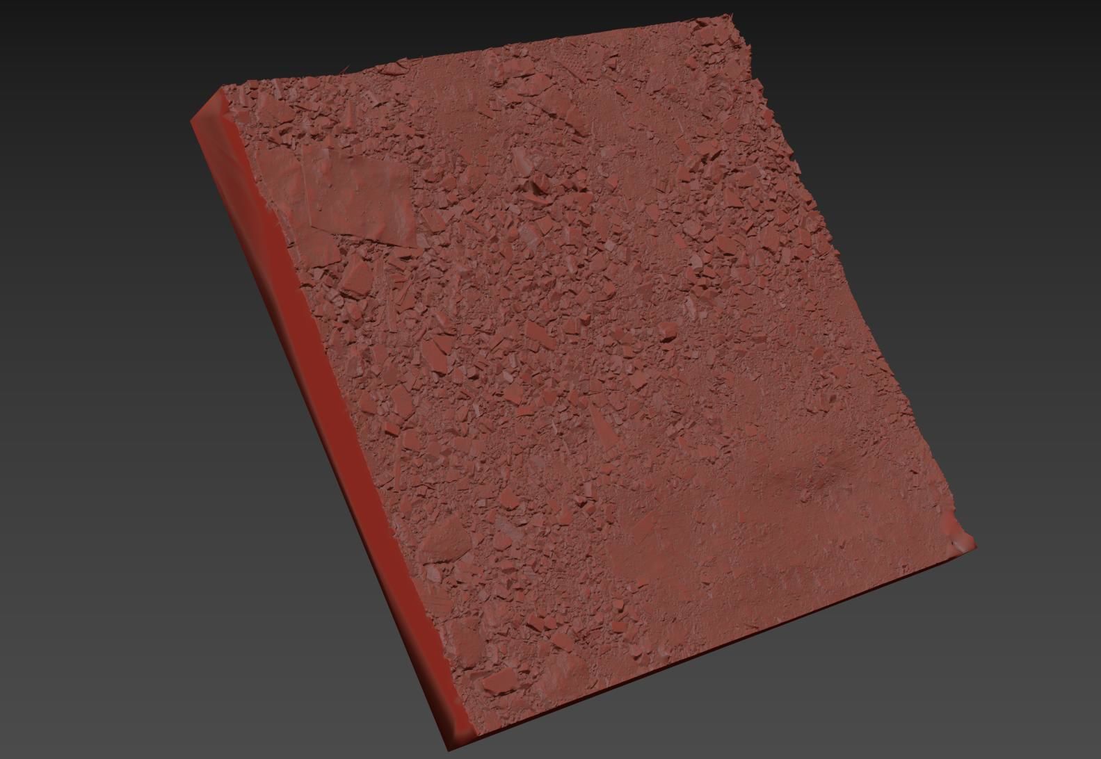 Surface made of construction debris 3D model_9