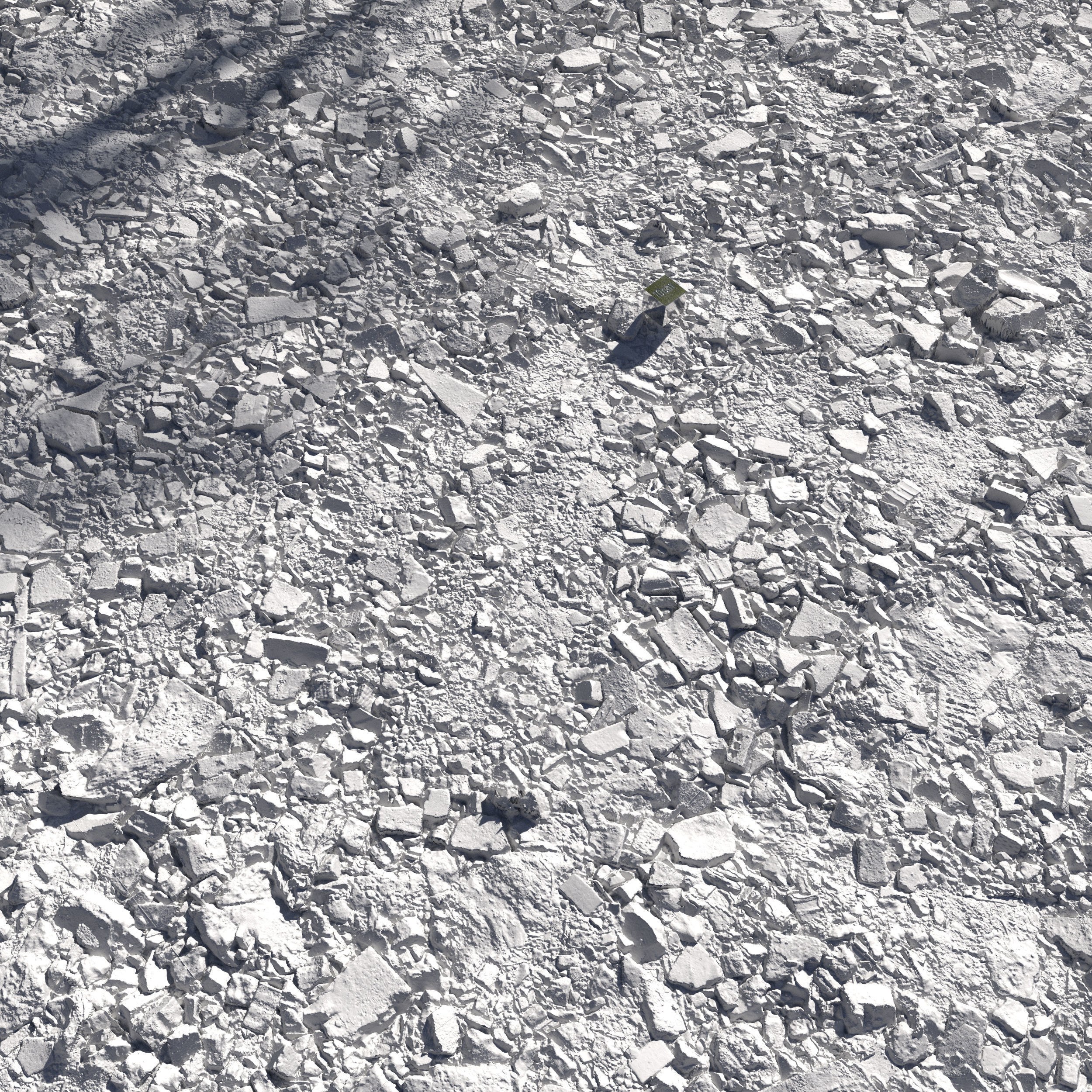 Surface made of construction debris 3D model_4