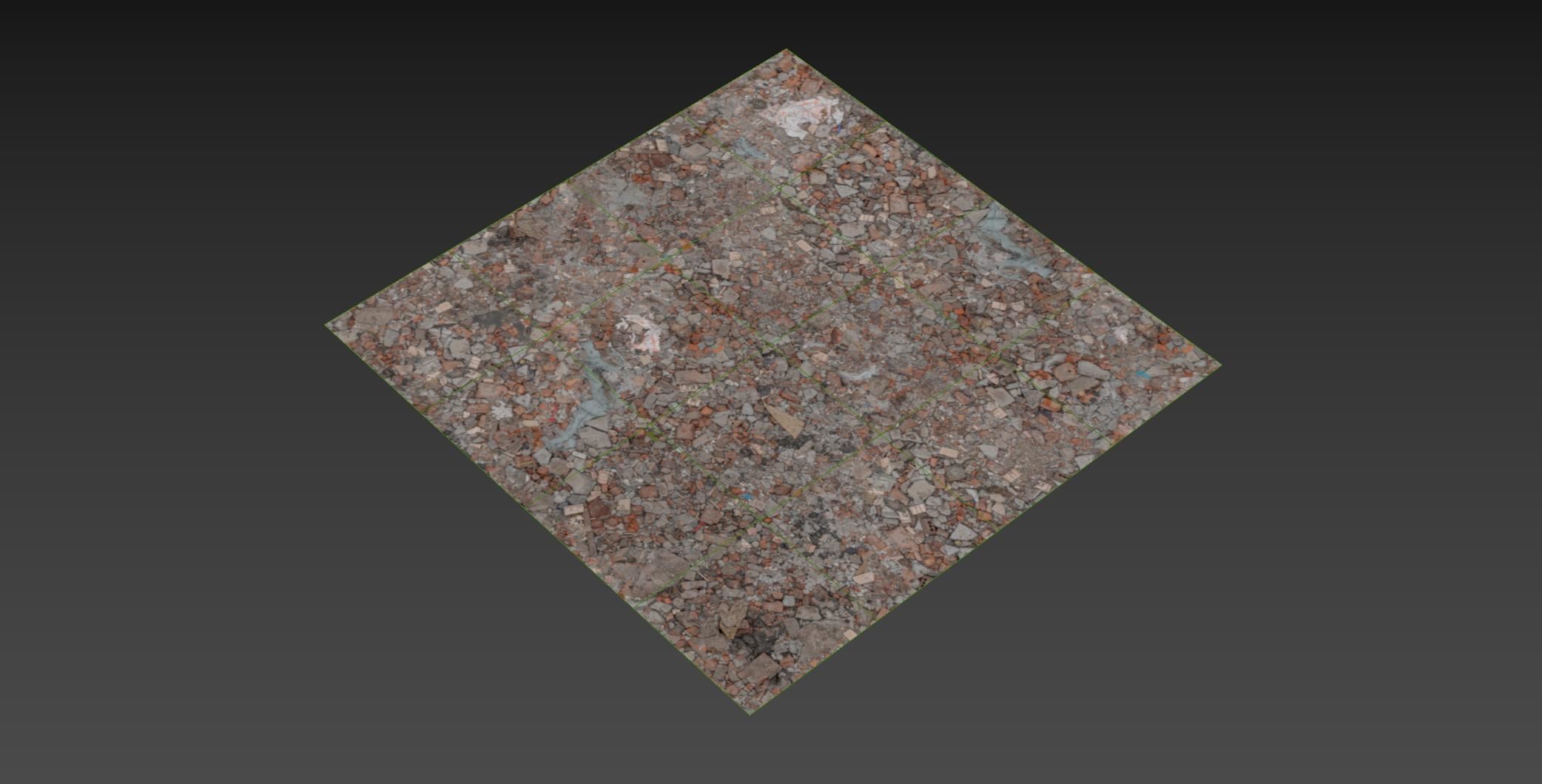 Surface made of construction debris 3D model_6