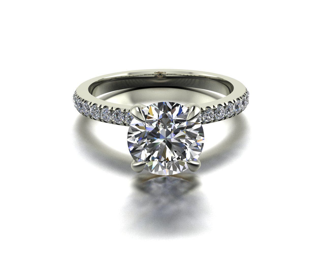 3D jewelry model of an engagement ring size 17 USA 3D model_4