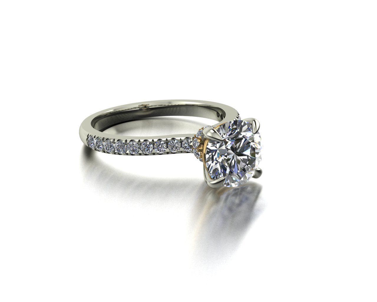 3D jewelry model of an engagement ring size 17 USA 3D model_2