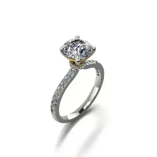 3D jewelry model of an engagement ring size 17 USA