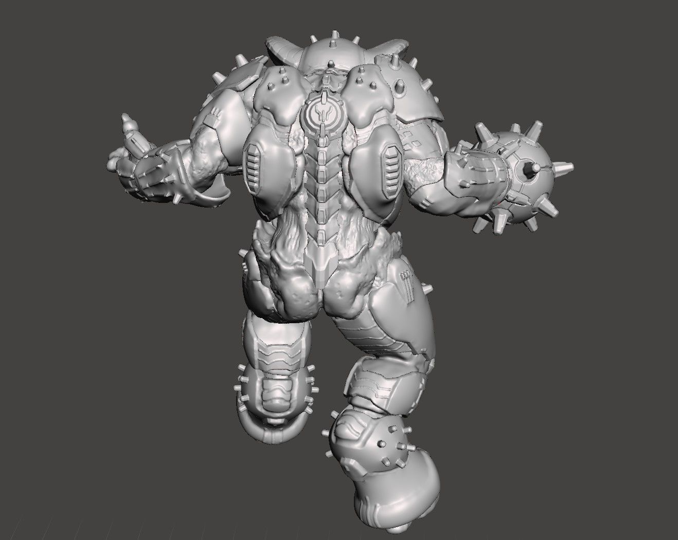 ARMORED BARON OF HELL- DOOM ETERNAL DYNAMIC POSE high-poly STL 3D print model_25
