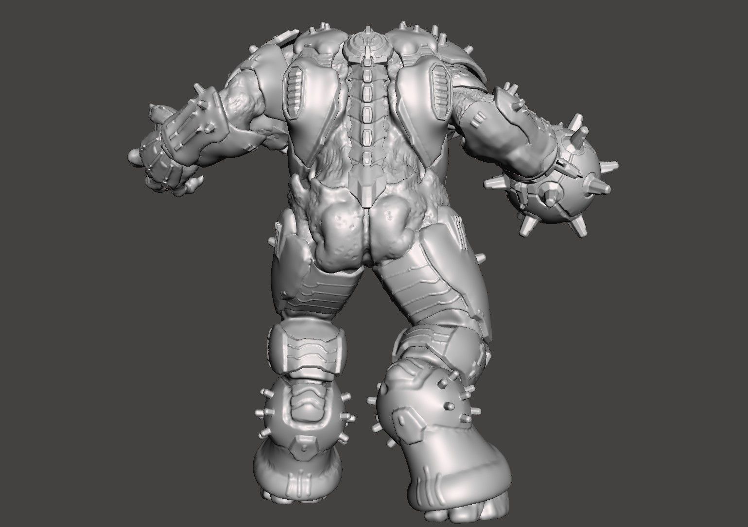 ARMORED BARON OF HELL- DOOM ETERNAL DYNAMIC POSE high-poly STL 3D print model_12