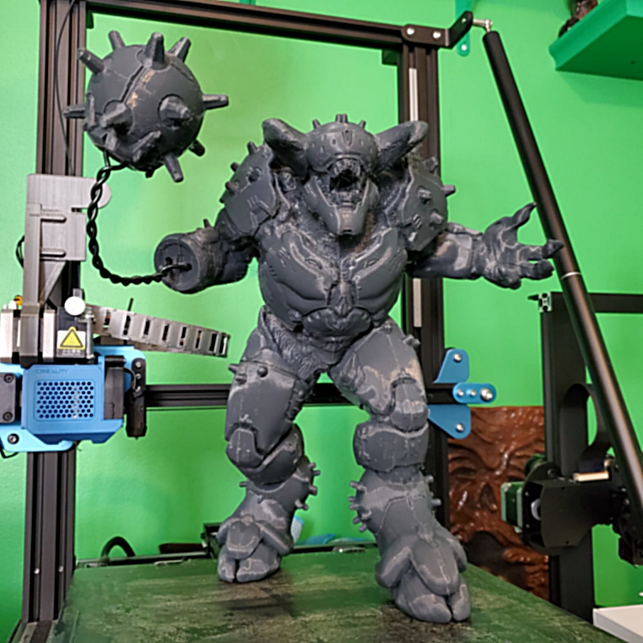 ARMORED BARON OF HELL- DOOM ETERNAL DYNAMIC POSE high-poly STL 3D print model_1