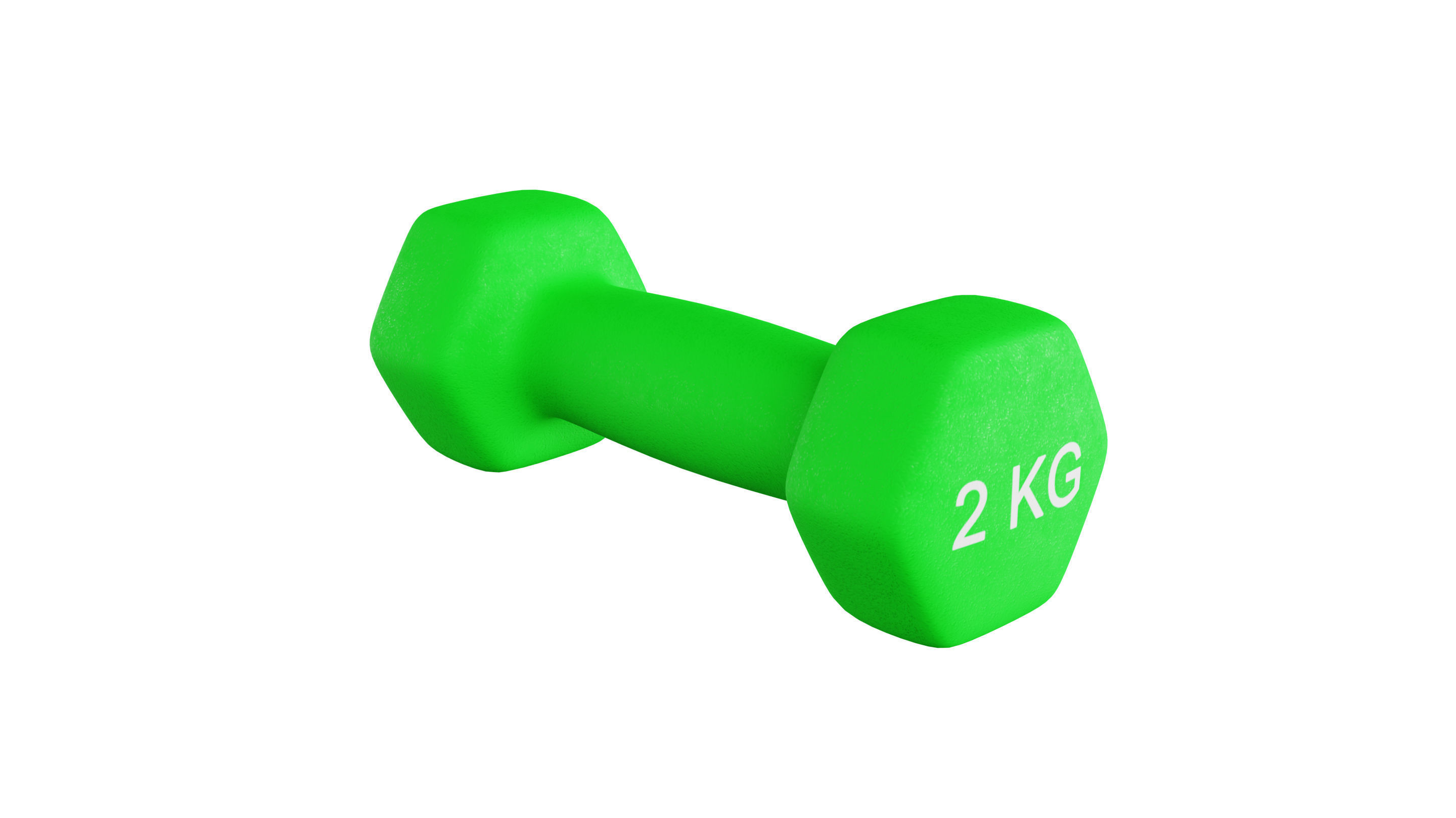 Dumbbells 1 2 3 and 4 KG 3D Model Collection_7