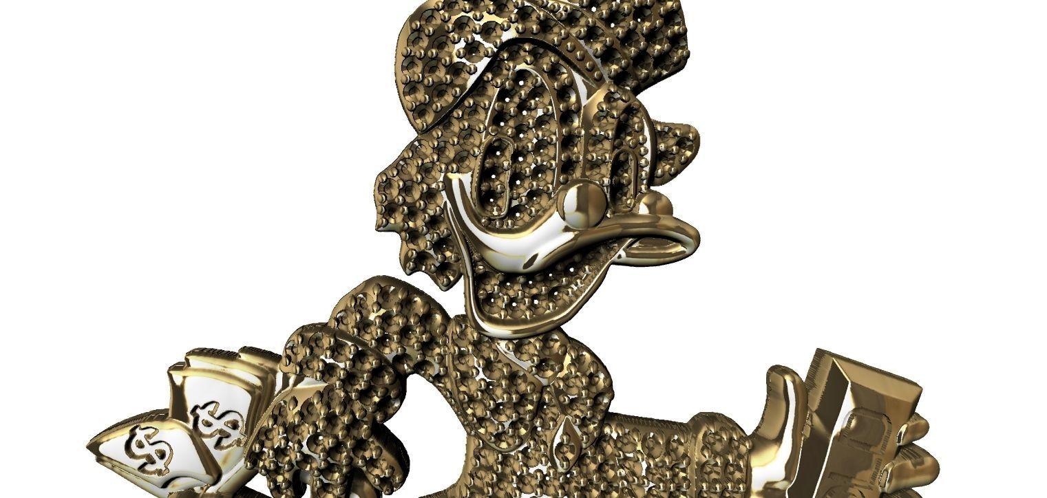 Scrooge McDuck with Brilhants Pendant - Tio Patinhas 3D print model_32