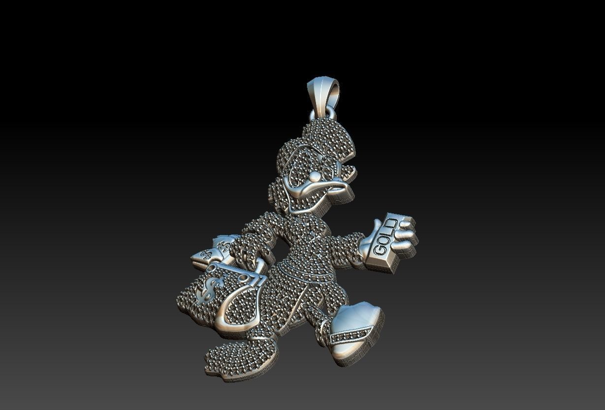Scrooge McDuck with Brilhants Pendant - Tio Patinhas 3D print model_5
