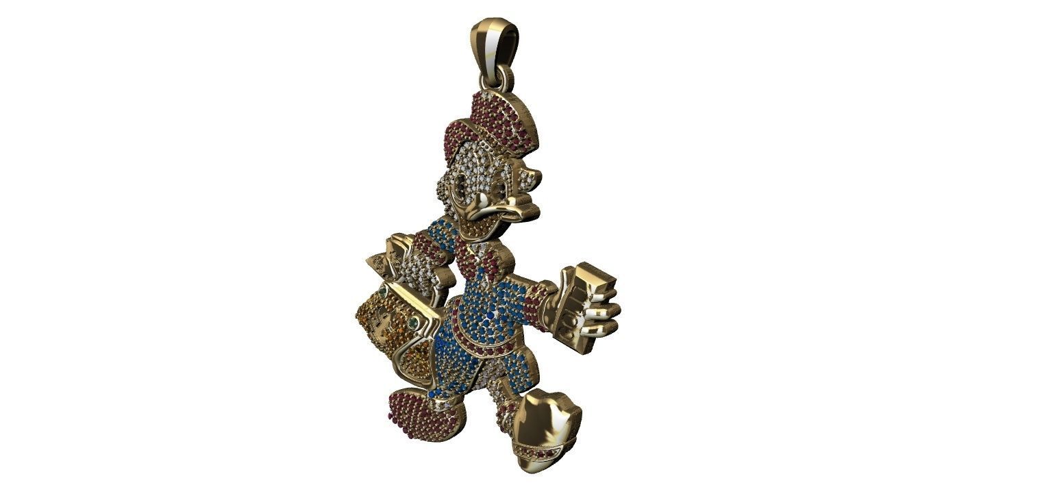 Scrooge McDuck with Brilhants Pendant - Tio Patinhas 3D print model_20