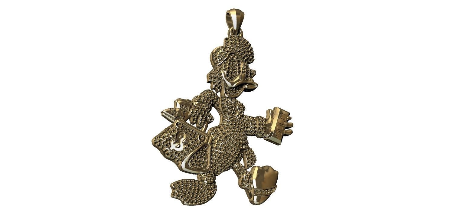 Scrooge McDuck with Brilhants Pendant - Tio Patinhas 3D print model_29