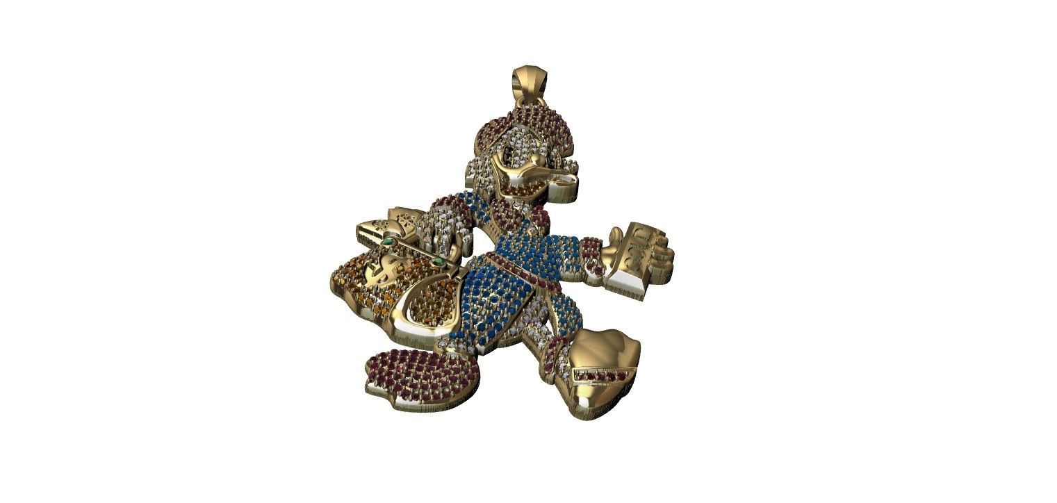 Scrooge McDuck with Brilhants Pendant - Tio Patinhas 3D print model_23