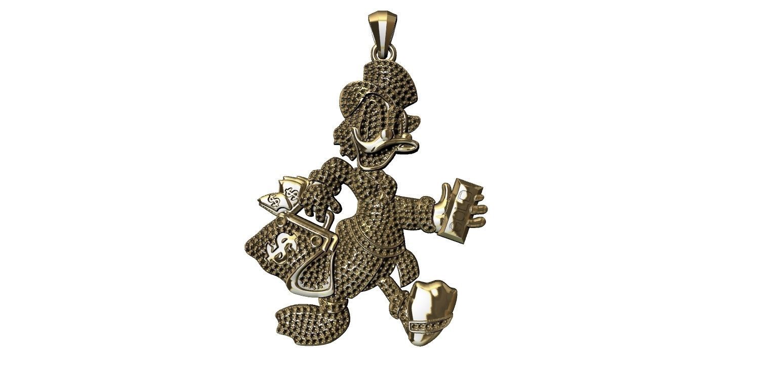 Scrooge McDuck with Brilhants Pendant - Tio Patinhas 3D print model_28