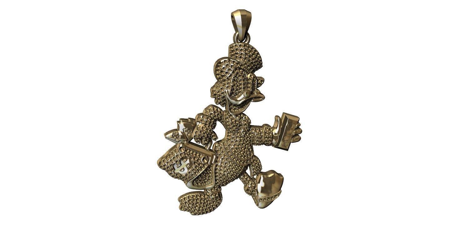 Scrooge McDuck with Brilhants Pendant - Tio Patinhas 3D print model_31