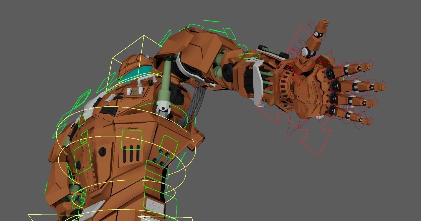 Robot Jaeger full rig Unreal ready 3D model_10