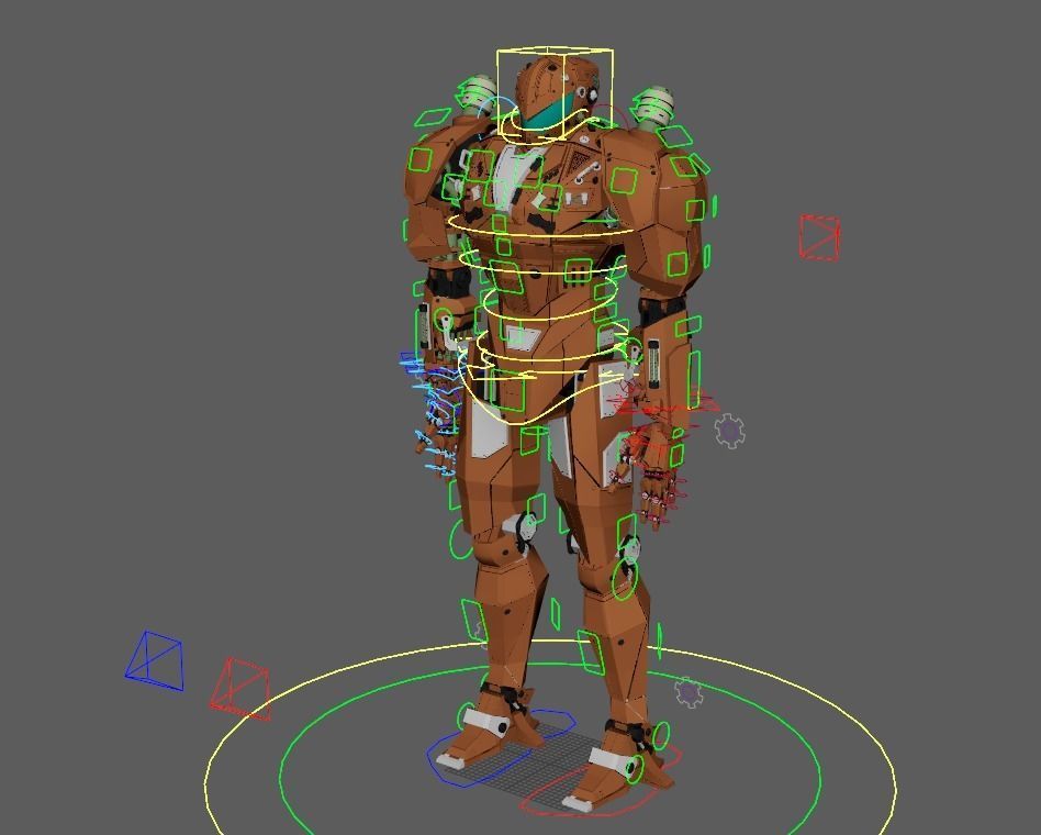 Robot Jaeger full rig Unreal ready 3D model_6