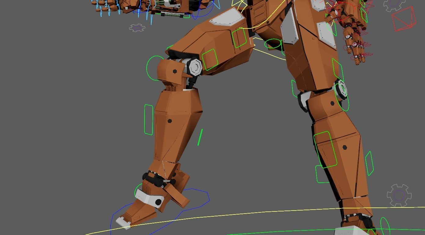 Robot Jaeger full rig Unreal ready 3D model_7