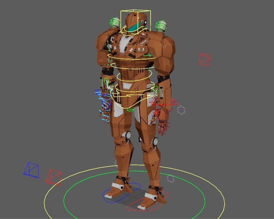 Robot Jaeger full rig Unreal ready 3D model_5