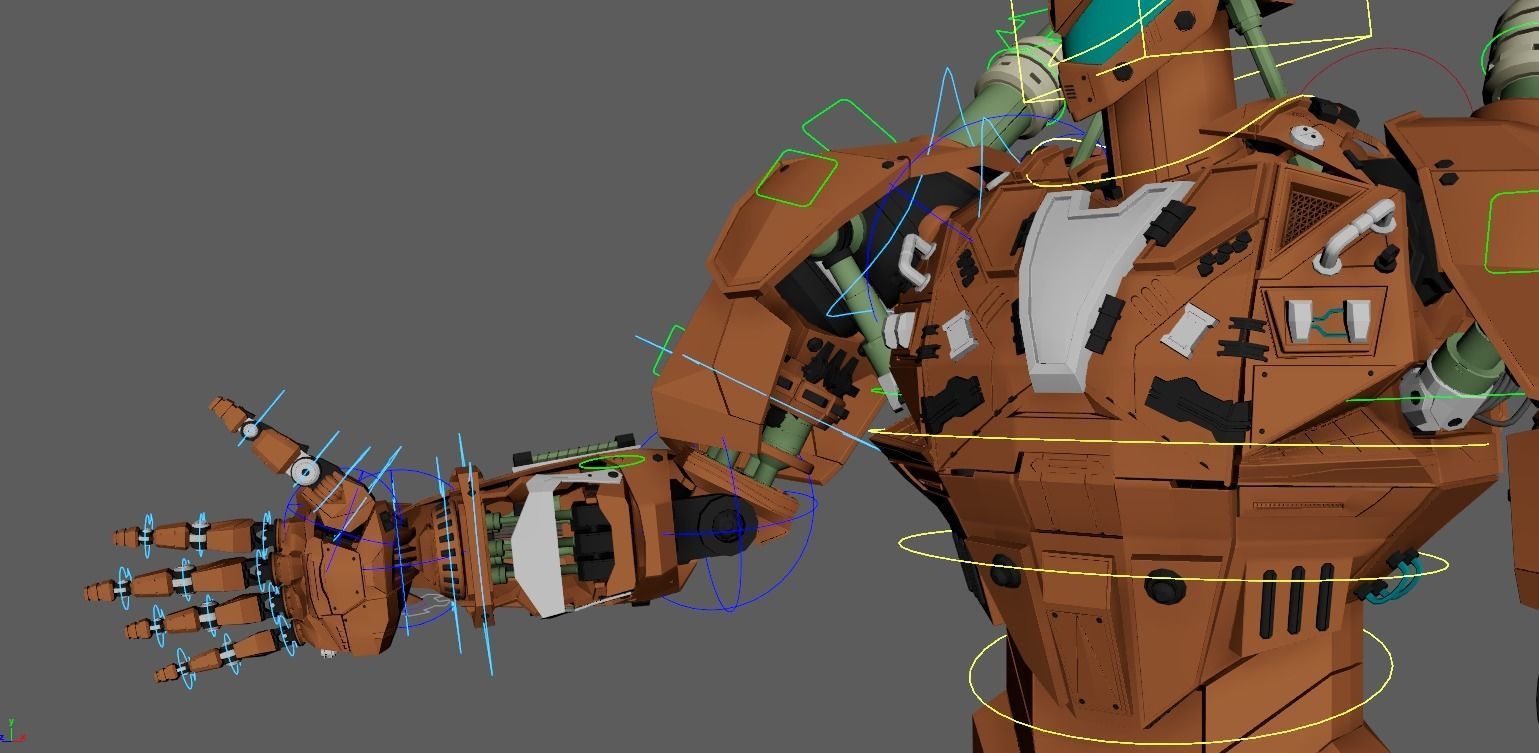 Robot Jaeger full rig Unreal ready 3D model_11