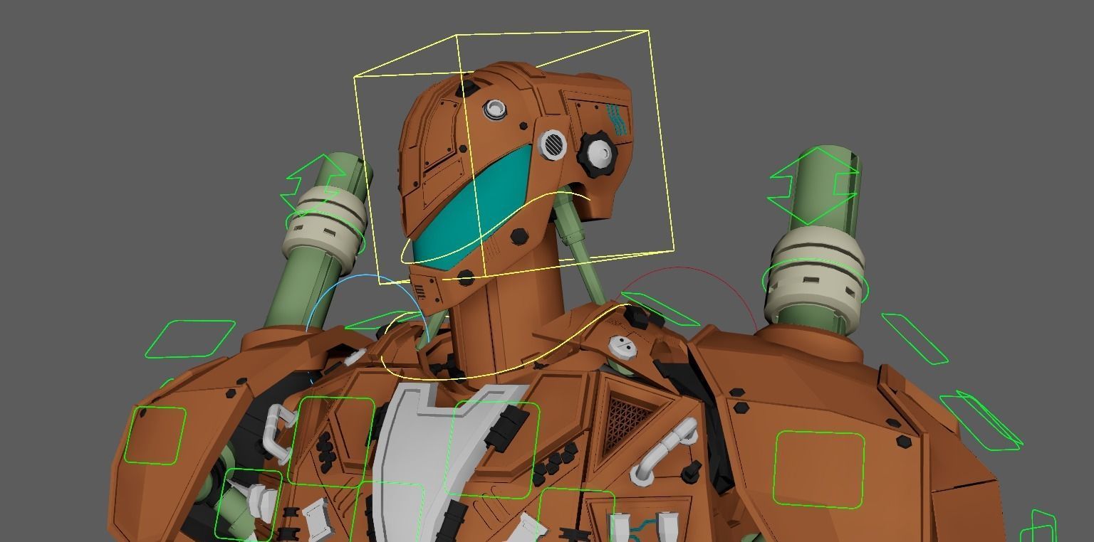 Robot Jaeger full rig Unreal ready 3D model_8