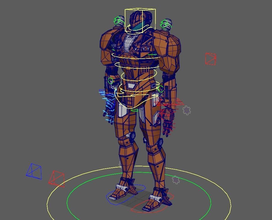 Robot Jaeger full rig Unreal ready 3D model_9