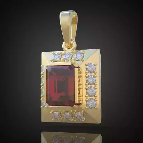 My Exclusive Baget Pendant  3D 0036 printable model10