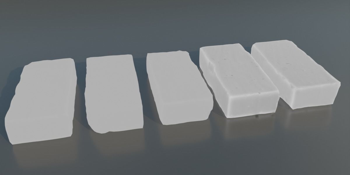 Photoscanned BrickRedMoss Collection 3D model_9