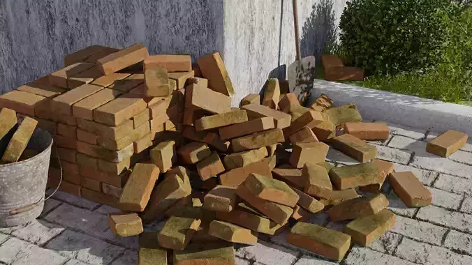 Photoscanned BrickRedMoss Collection