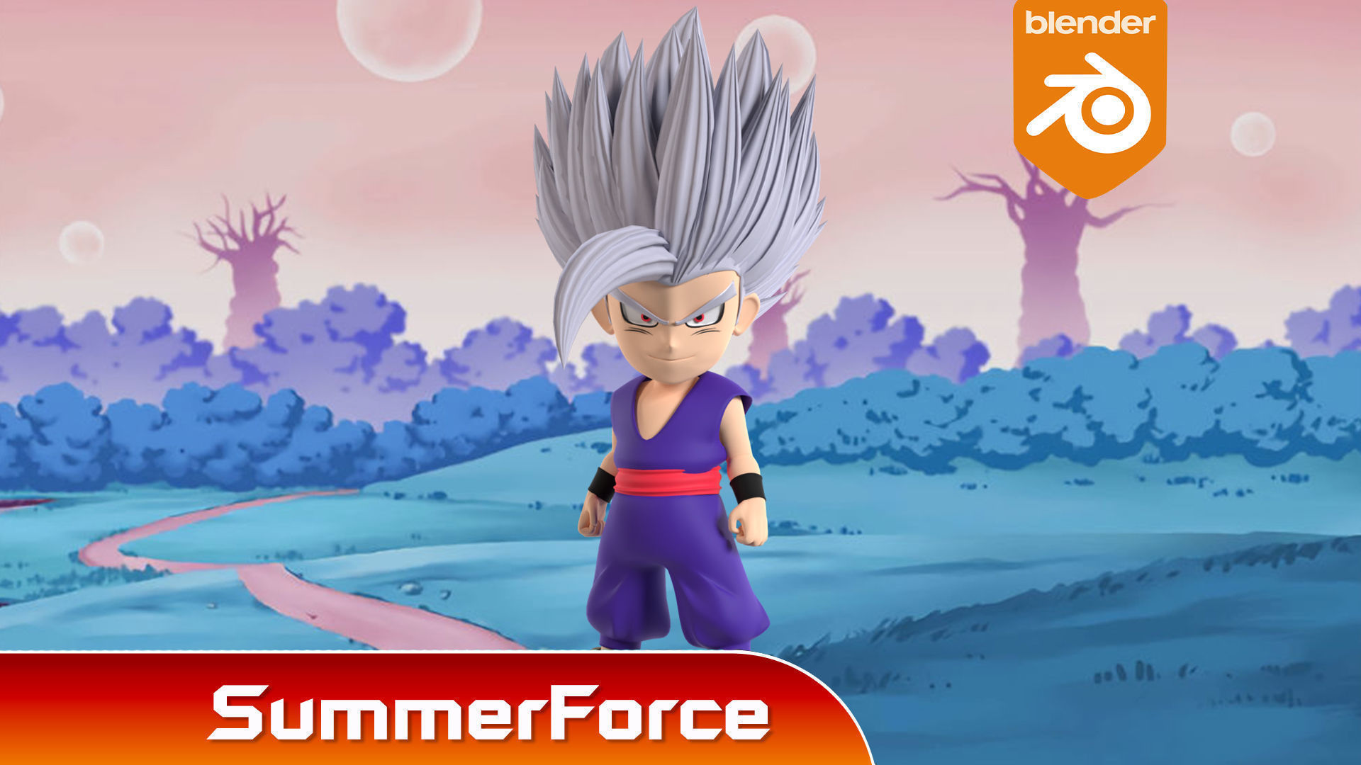 Gohan Beast SD - Dragonball Super 3D model_2