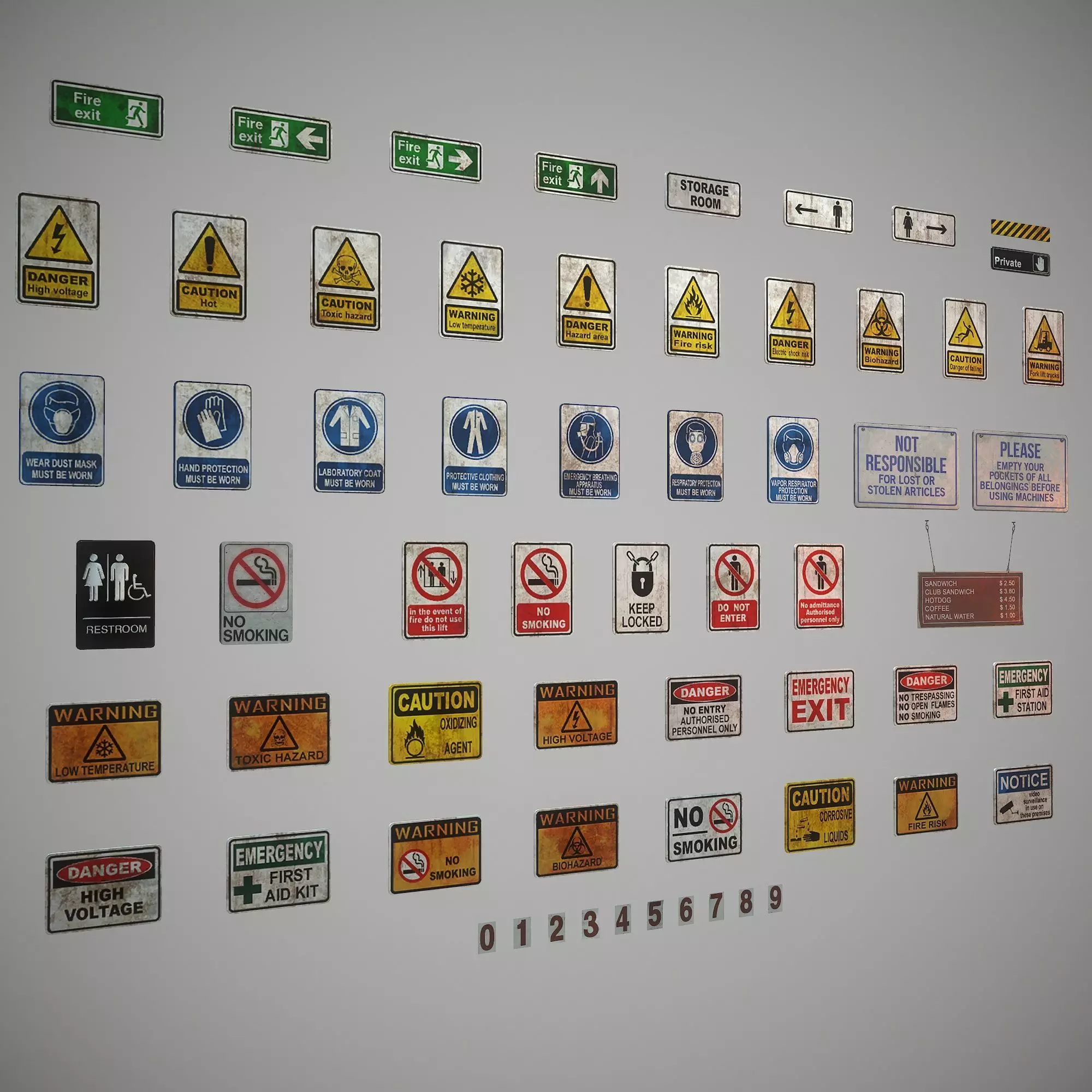 Signs 54 Low-poly 3D model