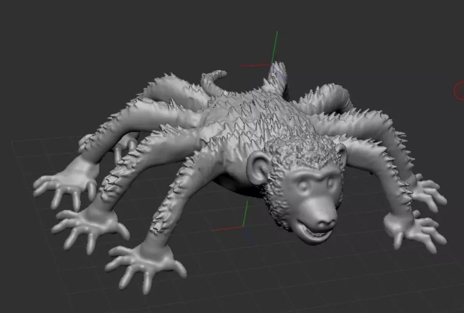 Spider Monkey 3D print model_0