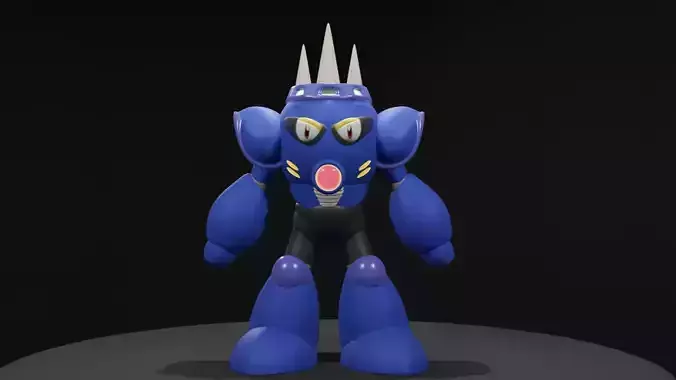 Needleman robot Low-poly 3D model
