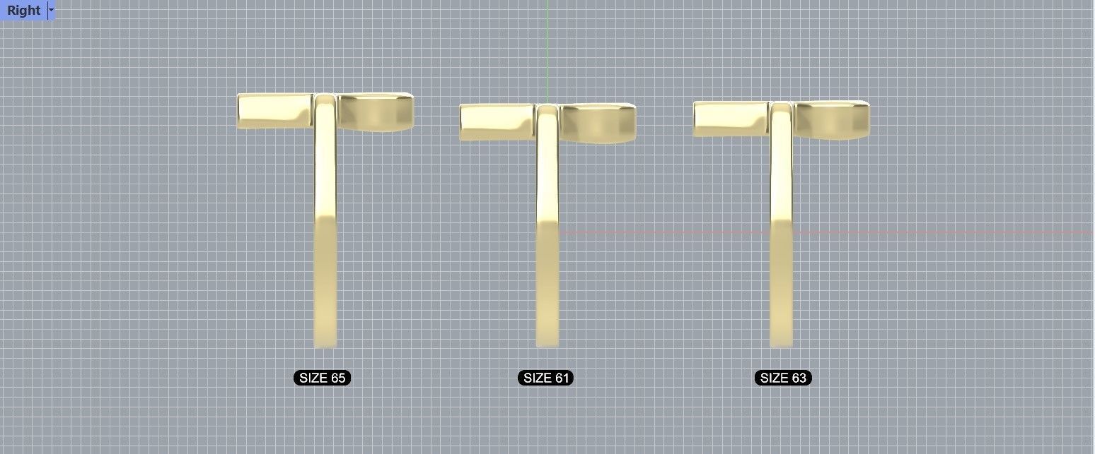 Men ring  antique Egyptian symbol ANKH  3D print model_3