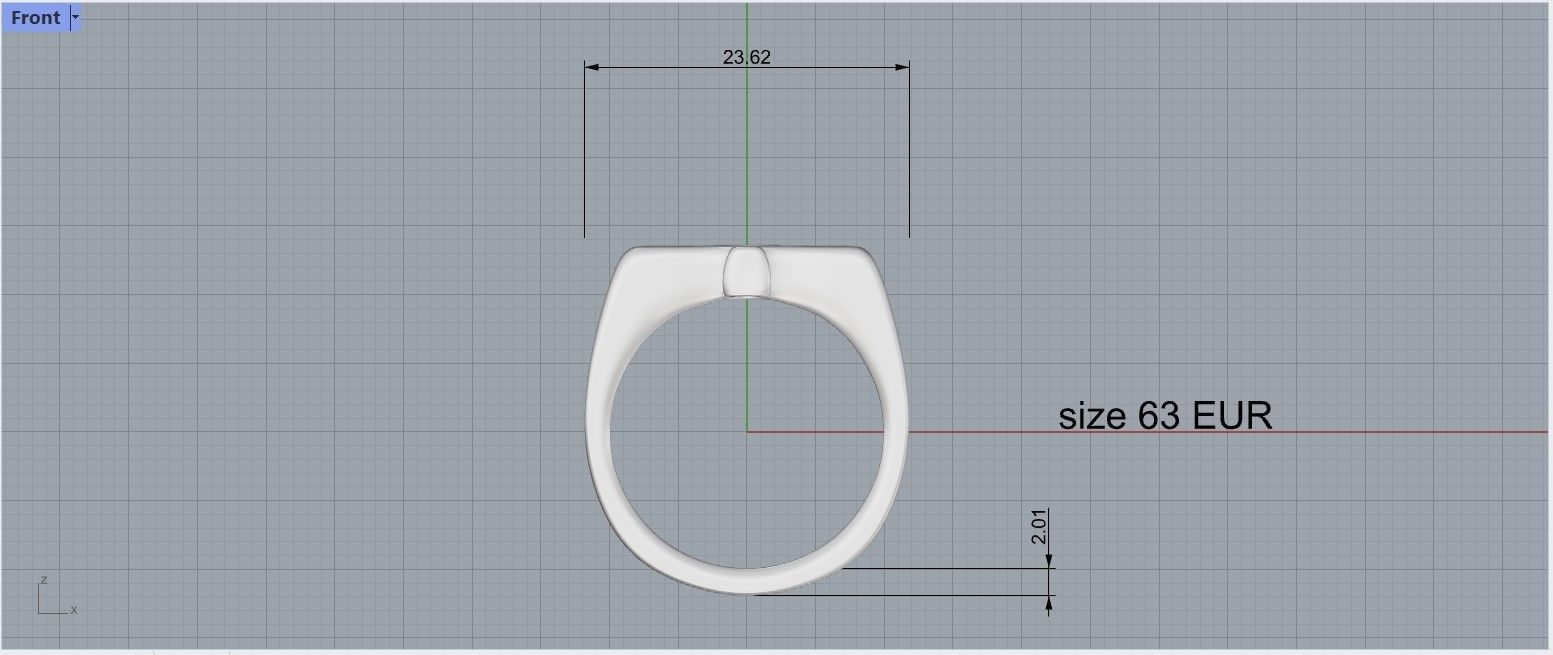 Men ring  antique Egyptian symbol ANKH  3D print model_4