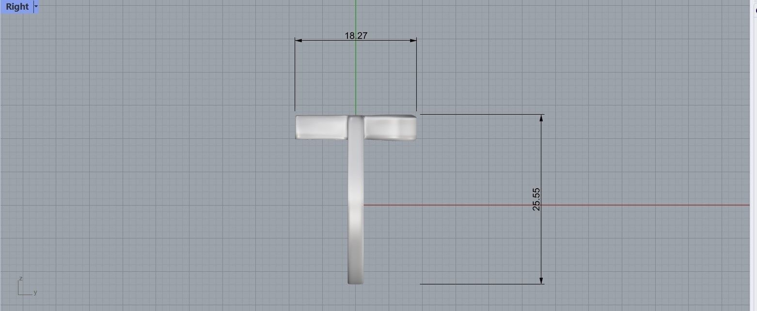 Men ring  antique Egyptian symbol ANKH  3D print model_5