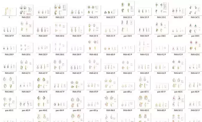 60 luxury earrings and pendants files